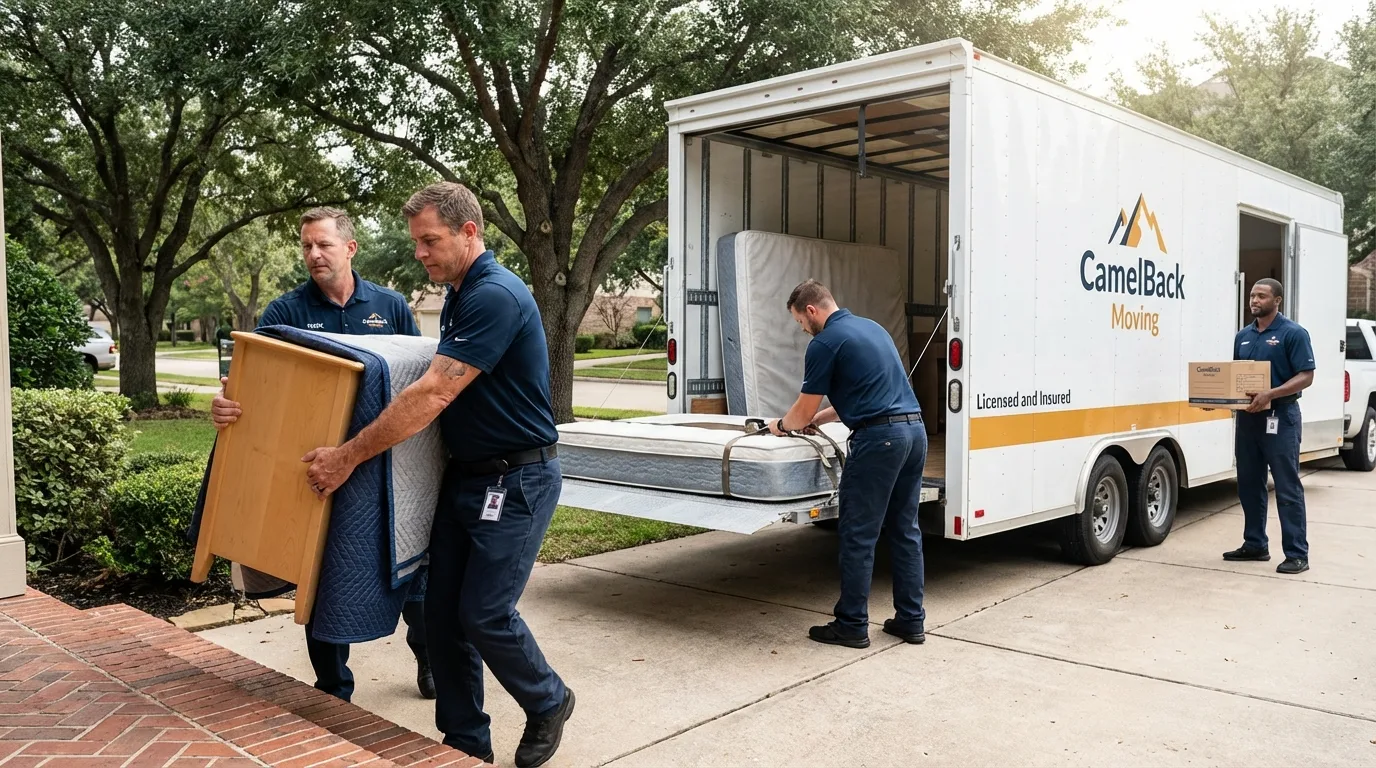 Crew loading residential truck for cross-state move from Wilmore, KY